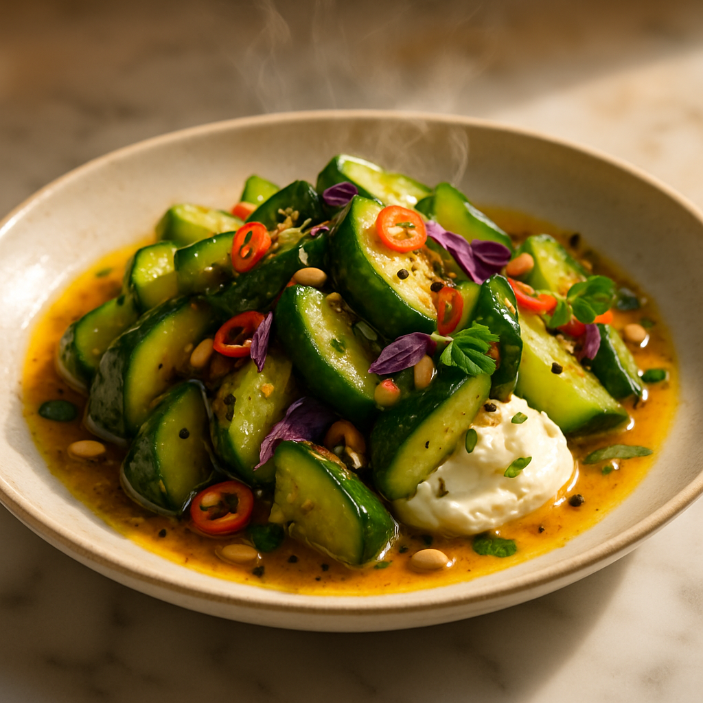 Million Dollar Cucumber Salad with Cream Cheese