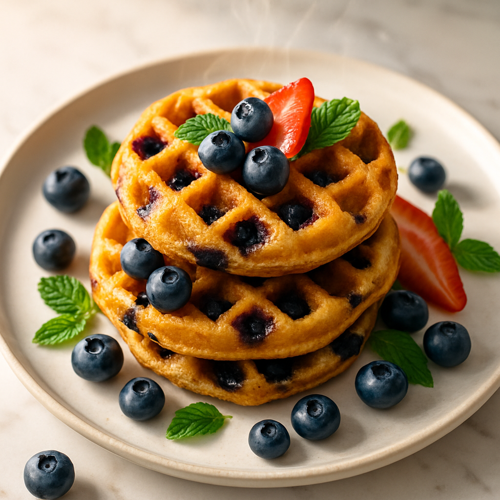 Mini Blueberry Waffles