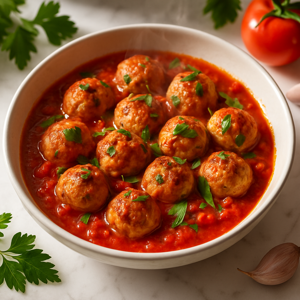 Mini Turkey Meatballs in Tomato Sauce
