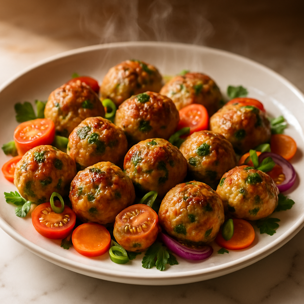 Mini Turkey and Veggie Meatballs