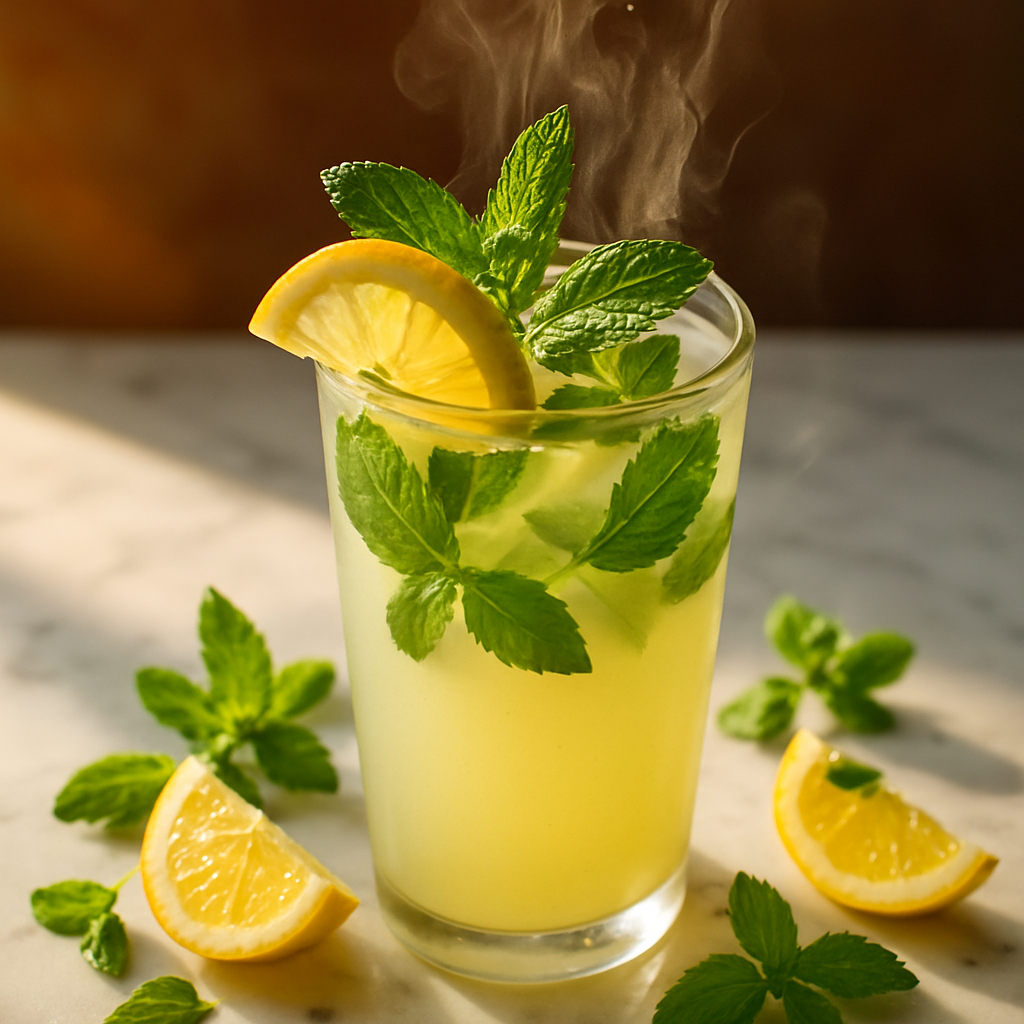 Mint Infused Cloudy Lemonade