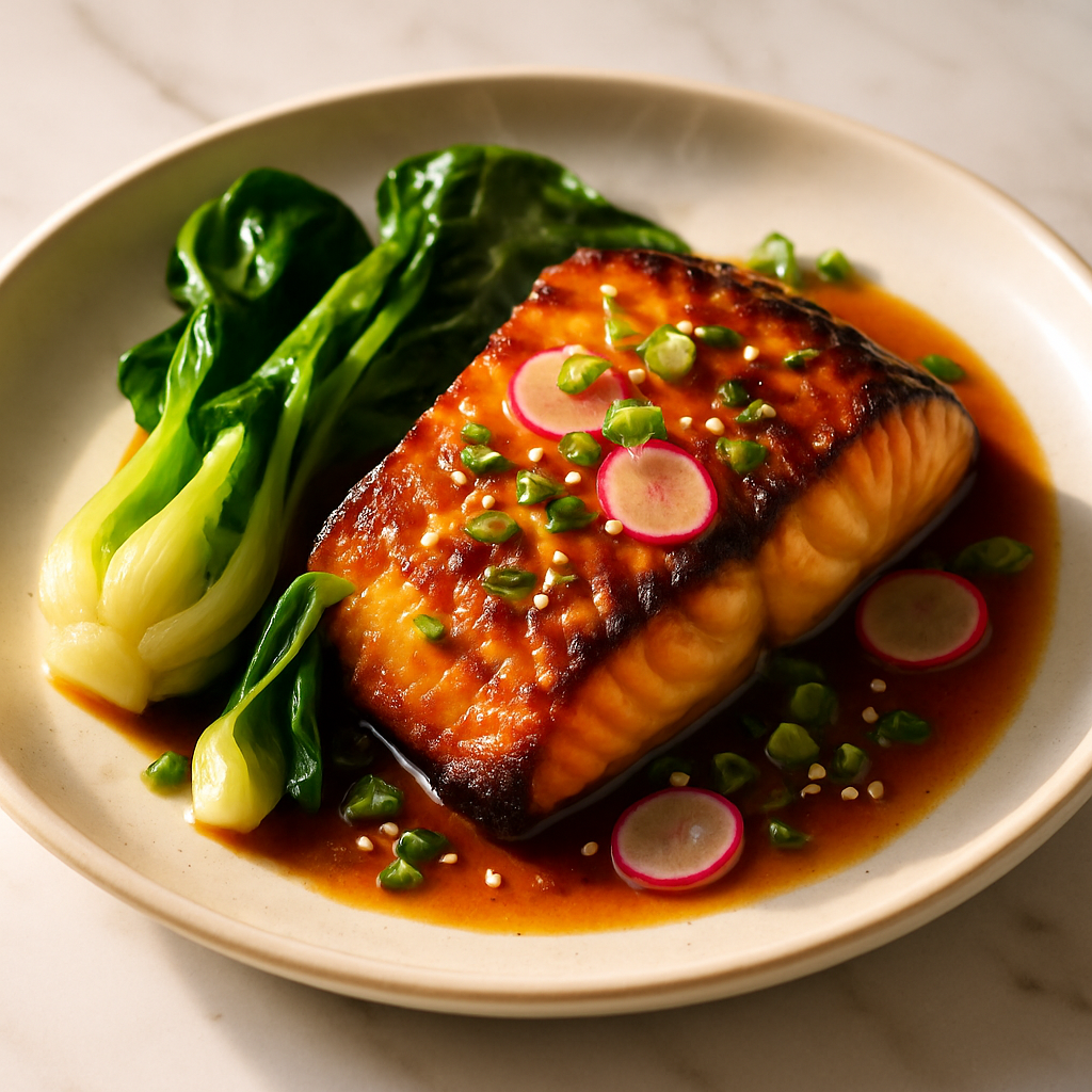 Miso Glazed Black Cod with Bok Choy