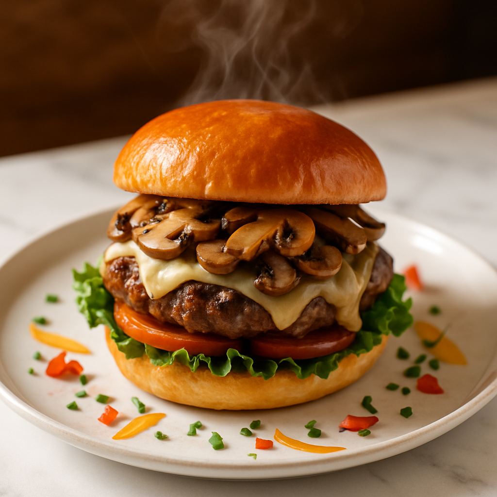 Mushroom Swiss Burger