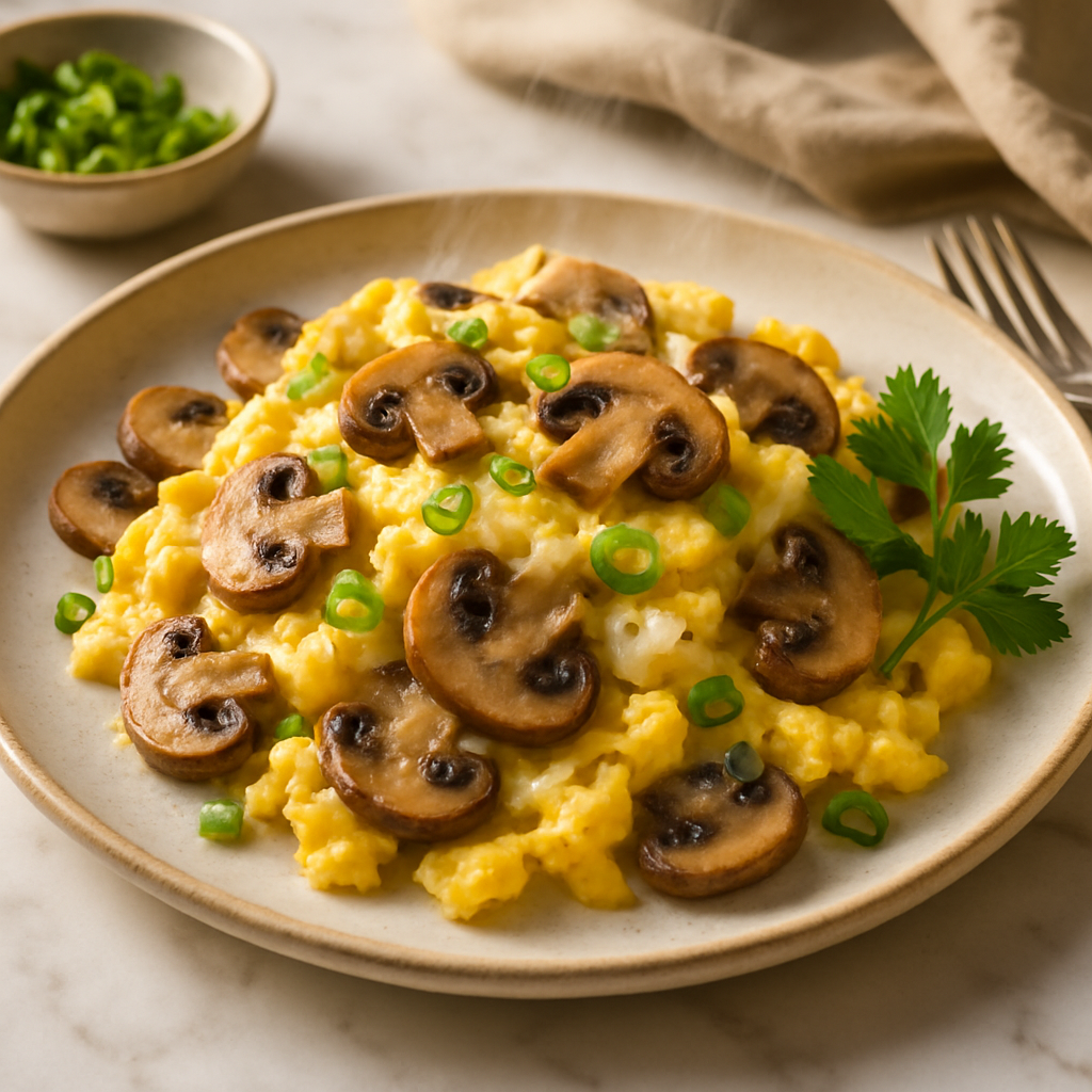 Mushroom Swiss Scramble