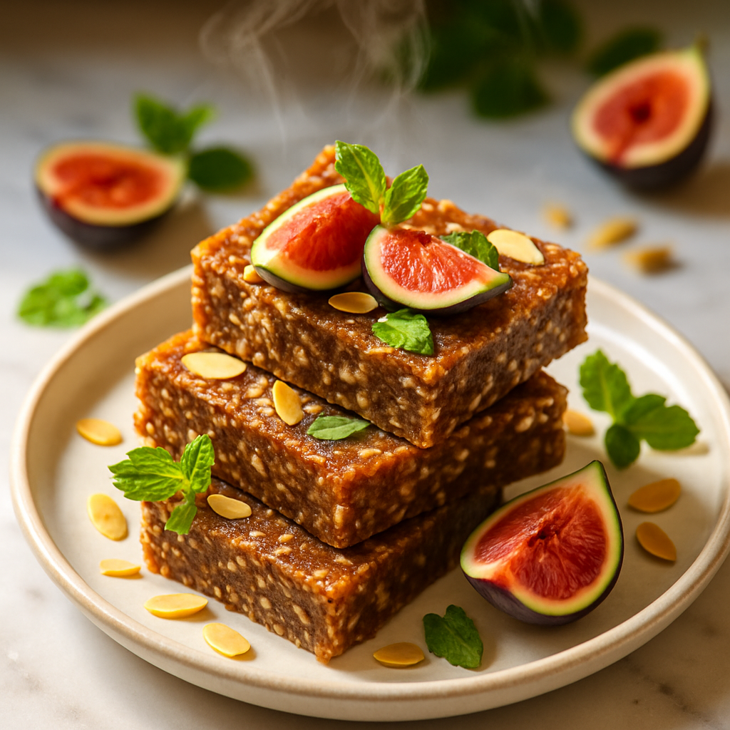 No Bake Fig Almond Bars