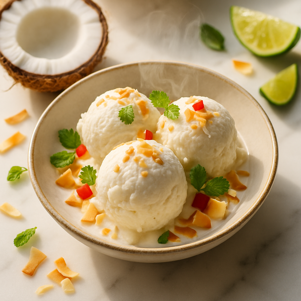 No Churn Coconut Ice Cream