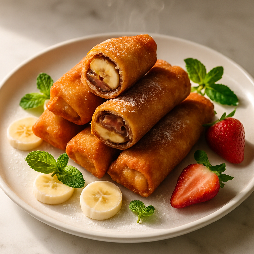 Nutella Banana Egg Rolls