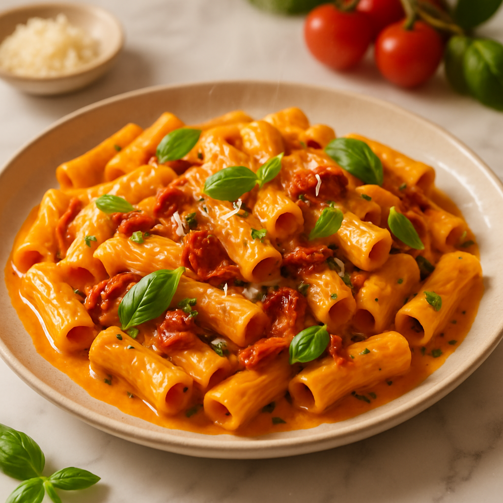 One Pot Creamy Sun Dried Tomato Pasta