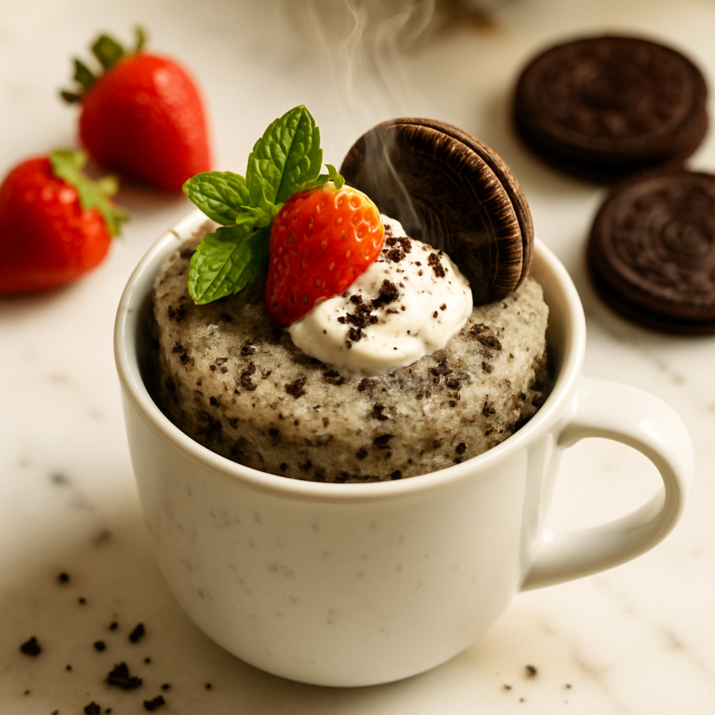 Oreo Cookies and Cream Mug Cake