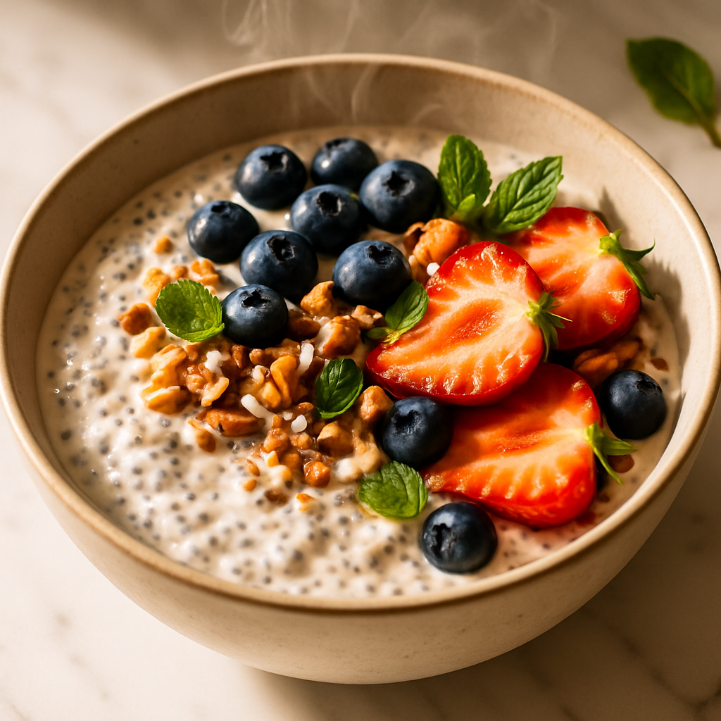 Overnight Greek Yogurt Chia Protein Pudding