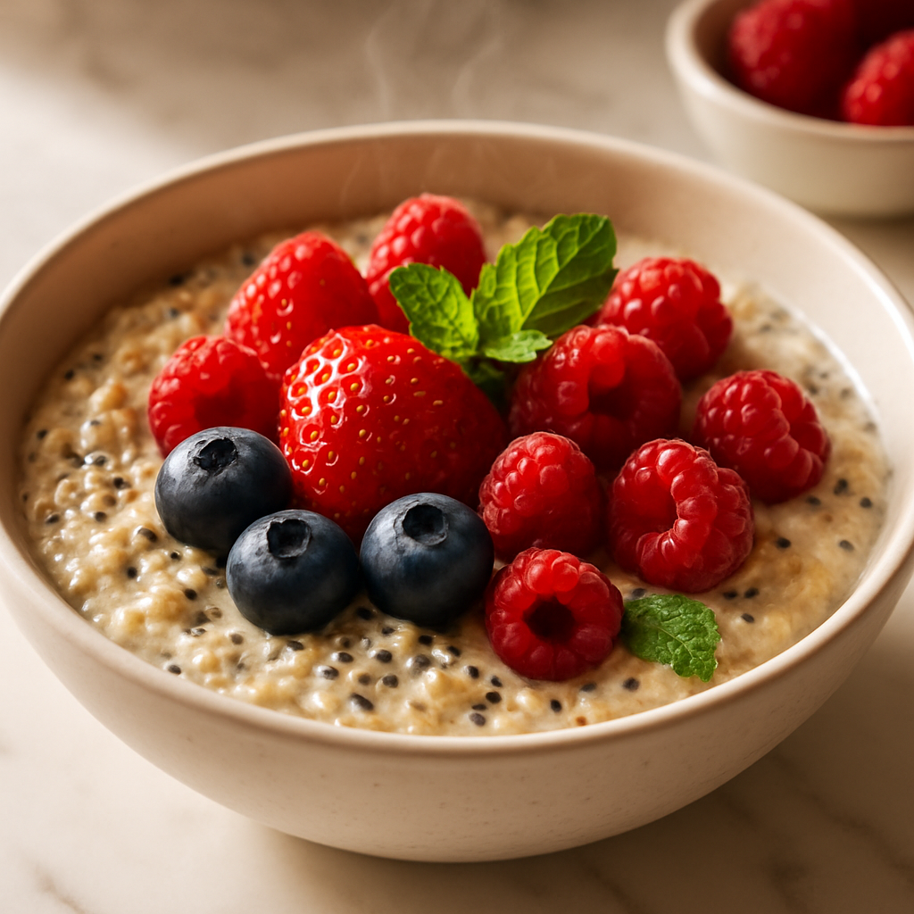 Overnight Oats with Berries and Chia