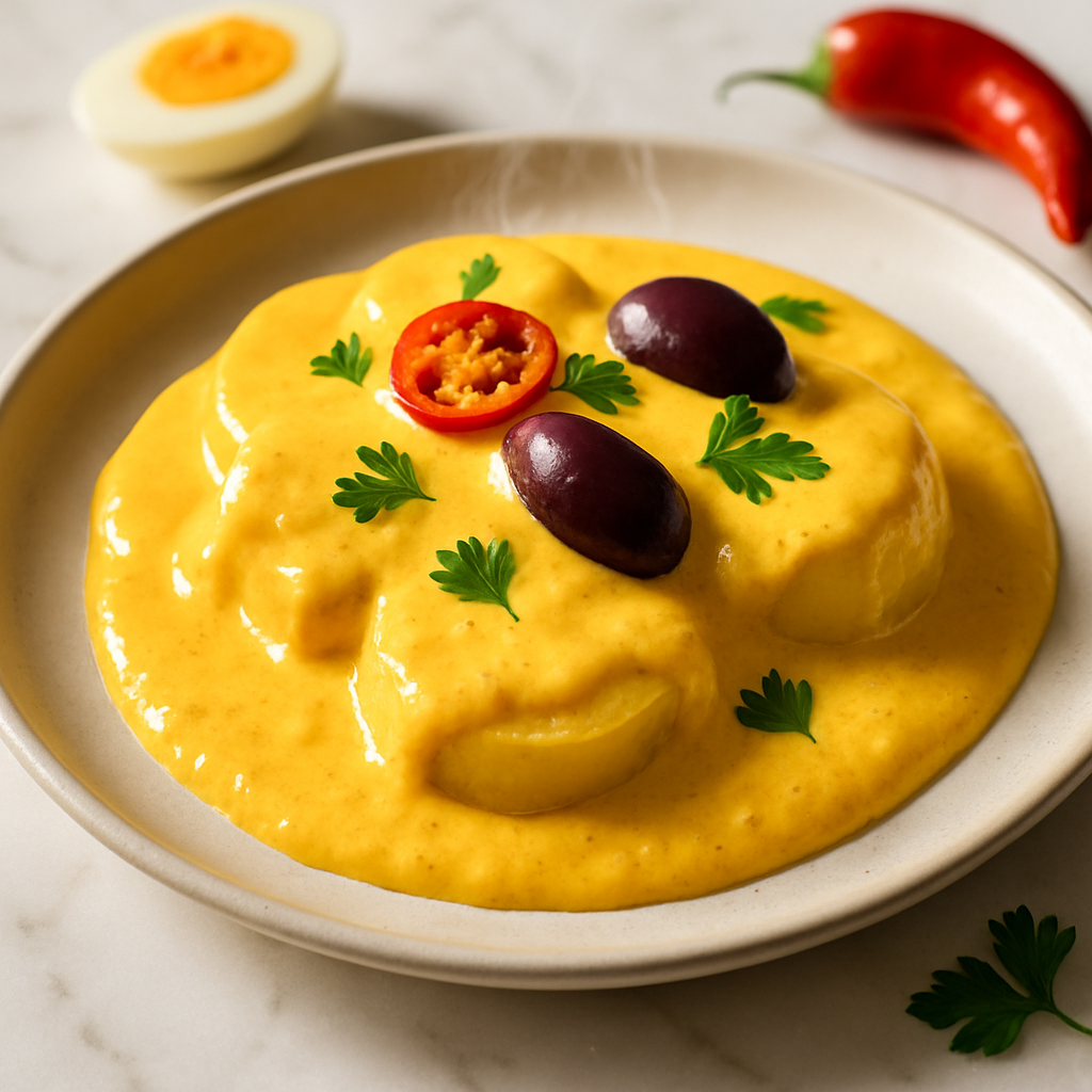 Papa a la Huancaina Potatoes in Spicy Cheese Sauce