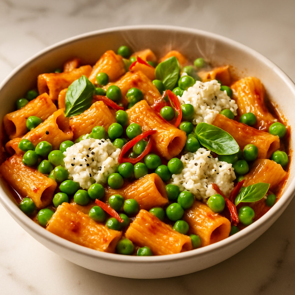 Pea and Ricotta Pasta Bake