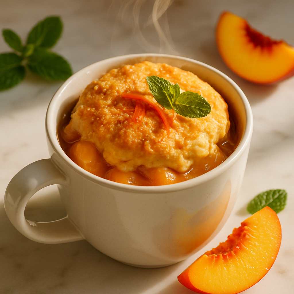Peach Cobbler in a Mug