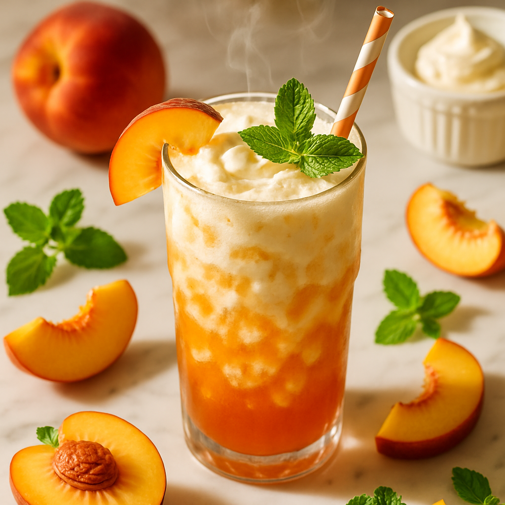Peach Cream Dirty Soda