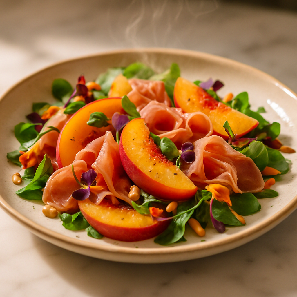 Peach Prosciutto Salad