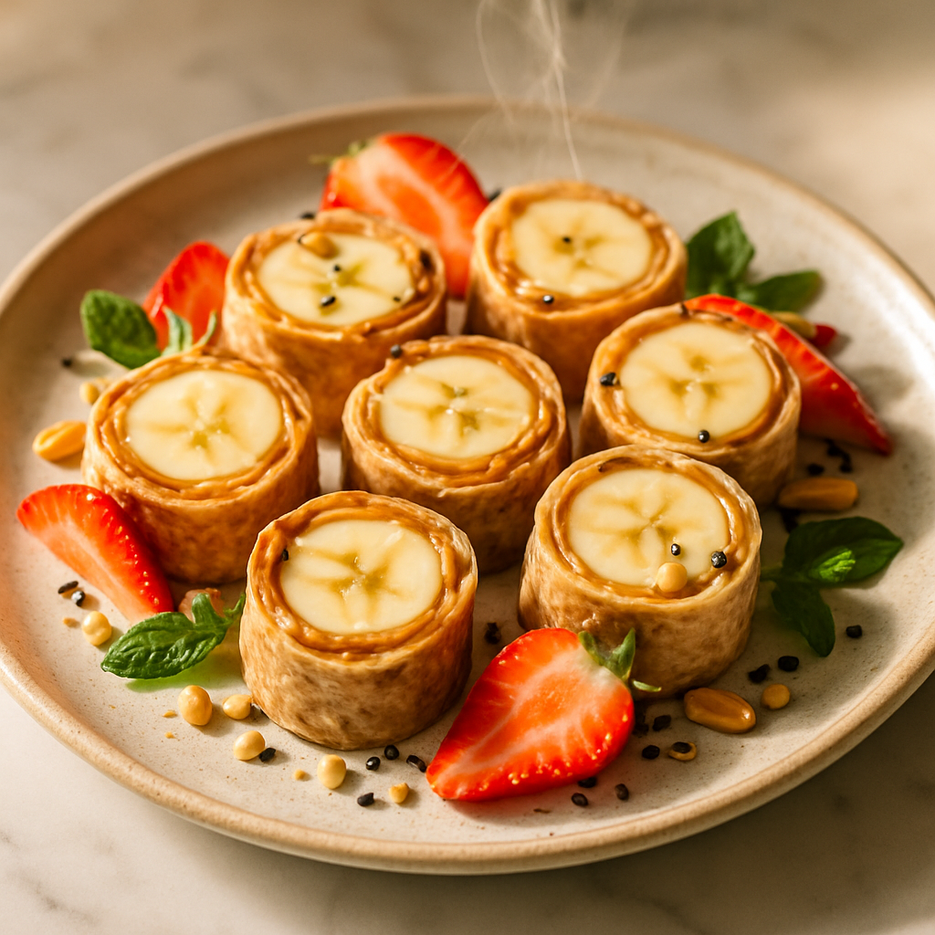 Peanut Butter Banana Sushi Rolls