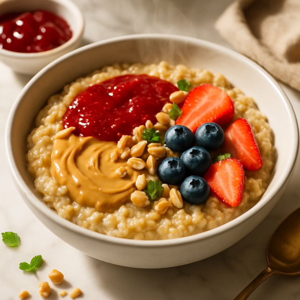 Peanut Butter Jelly Oatmeal