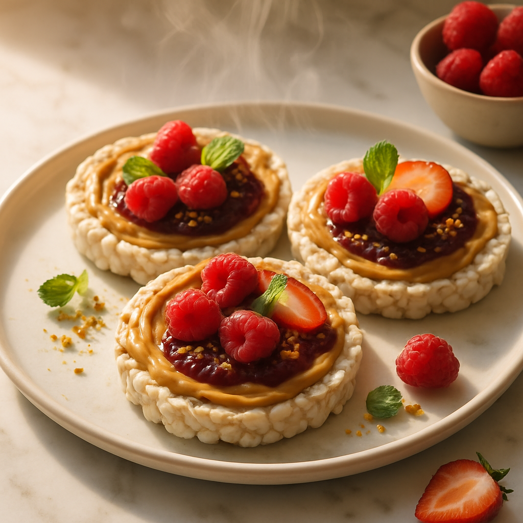 Peanut Butter Jelly Rice Cakes