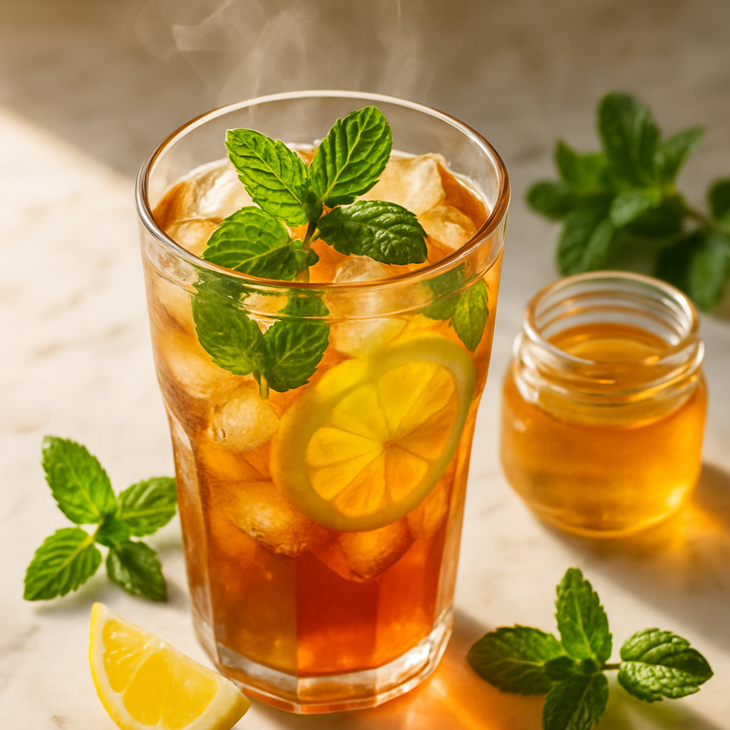 Peppermint Honey Iced Tea
