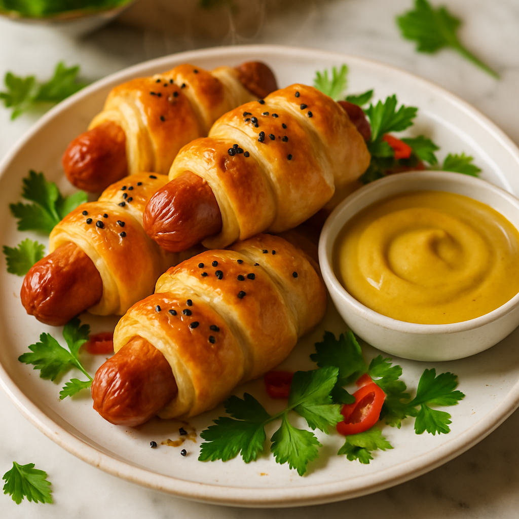 Pigs in a Blanket with Honey Mustard