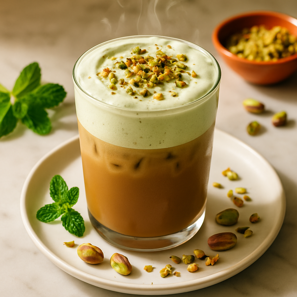 Pistachio Cream Cold Foam Latte