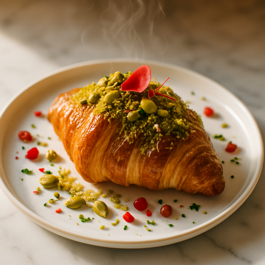 Pistachio Kunafa Croissant