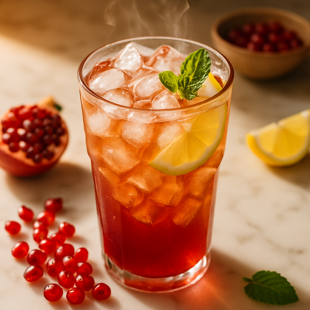 Pomegranate Iced Green Tea