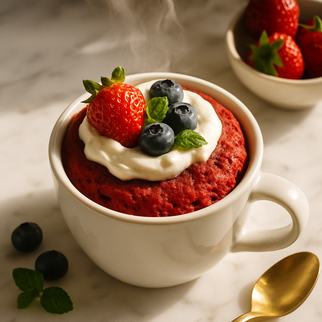 Quick Red Velvet Mug Cake