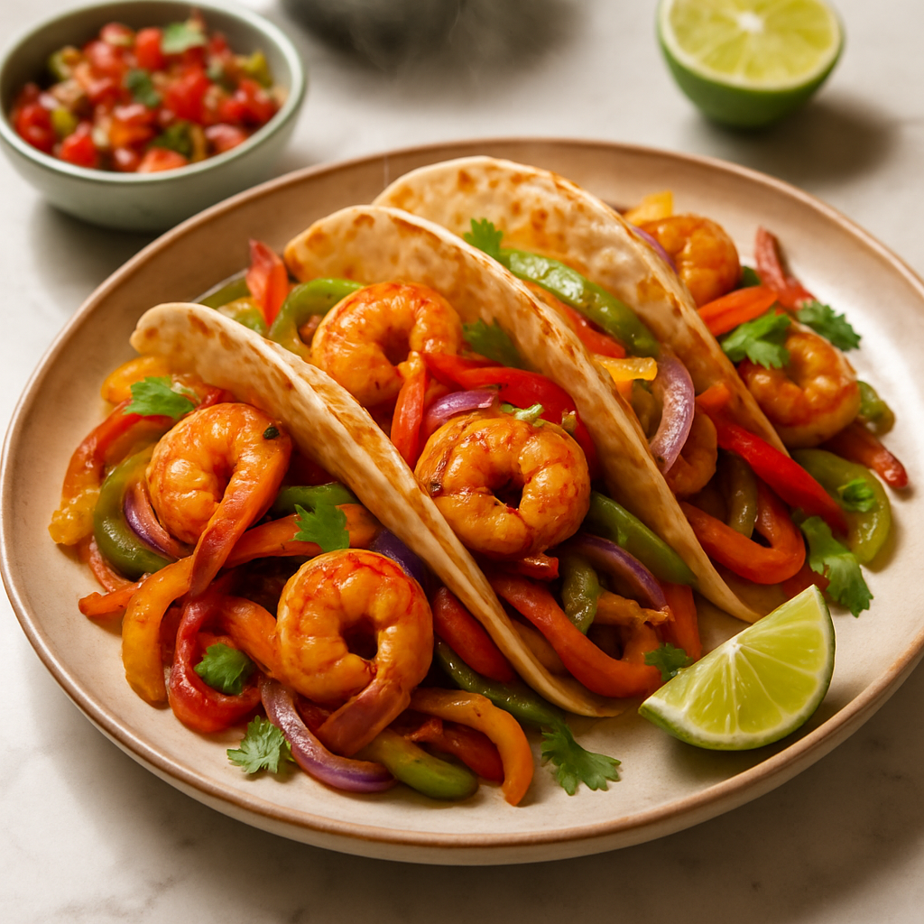 Quick Shrimp Fajitas