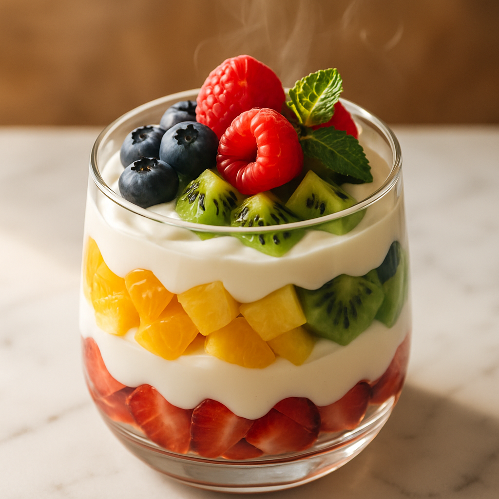 Rainbow Fruit and Yogurt Parfait