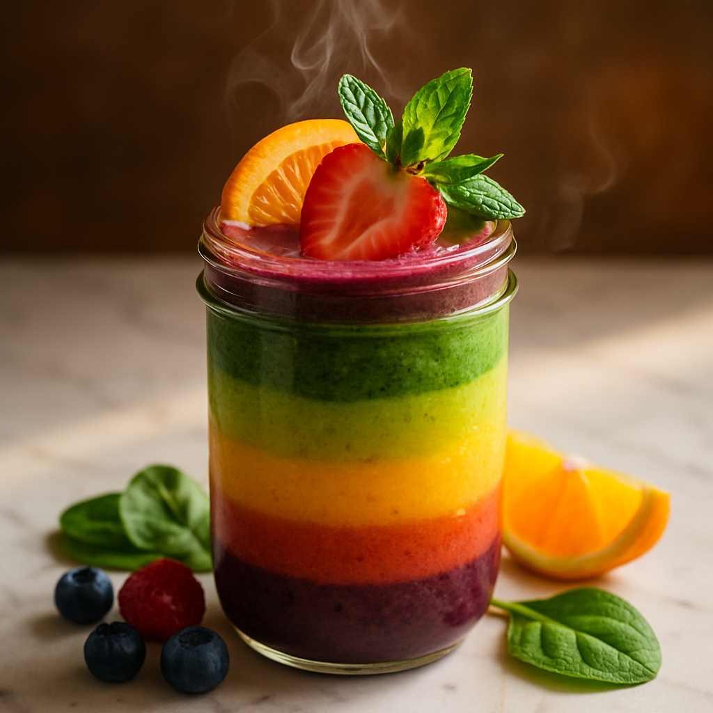 Rainbow Layered Smoothie