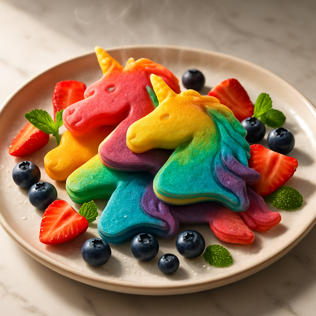 Rainbow Unicorn Pancake Shapes