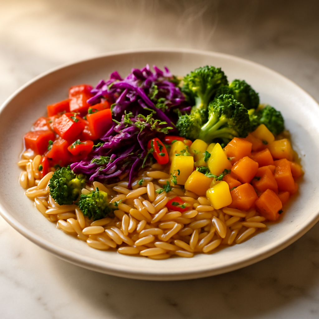 Rainbow Veggie Orzo