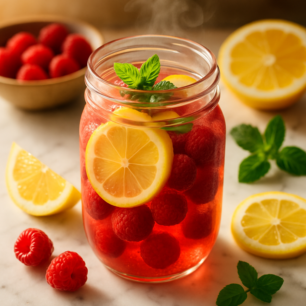 Raspberry Lemon Water
