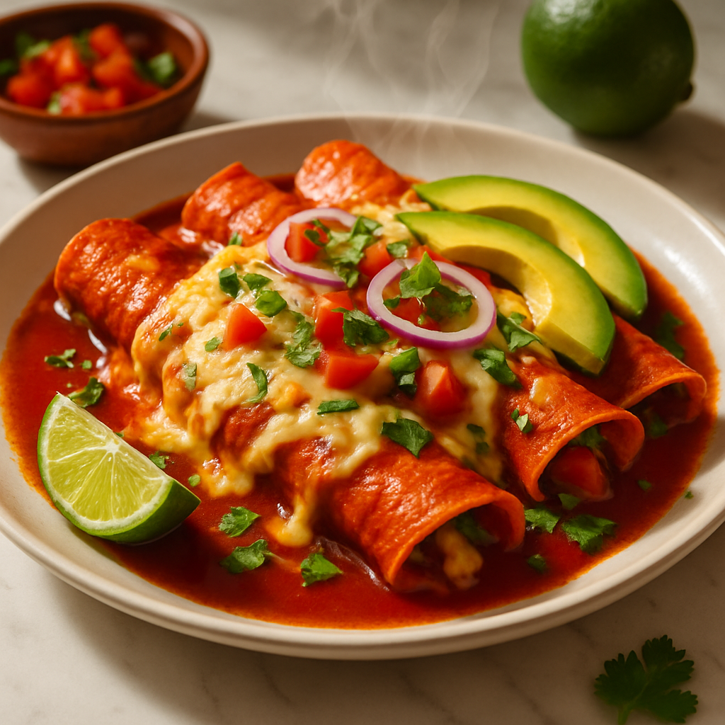 Red Enchiladas with Cheese