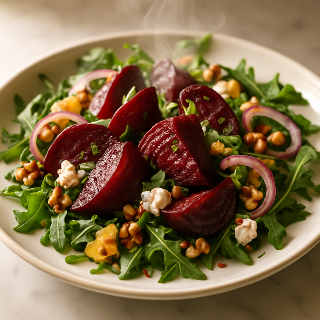 Roasted Beet Arugula Salad