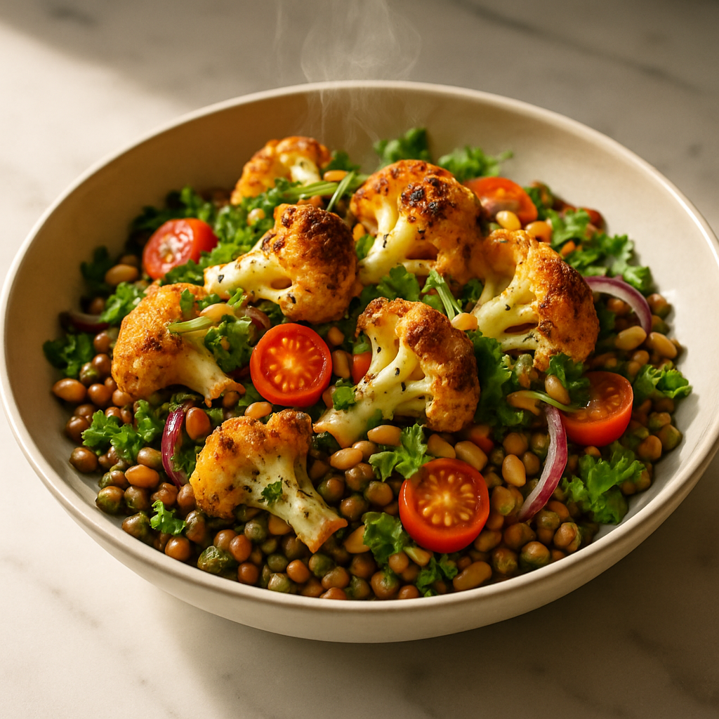 Roasted Cauliflower and Lentil Salad