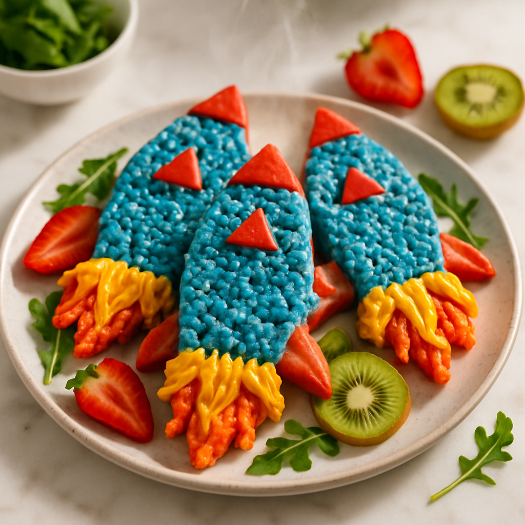 Rocket Ship Rice Krispie Treats