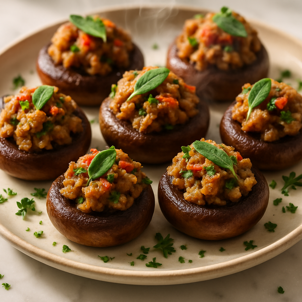 Sage and Sausage Stuffed Mushrooms