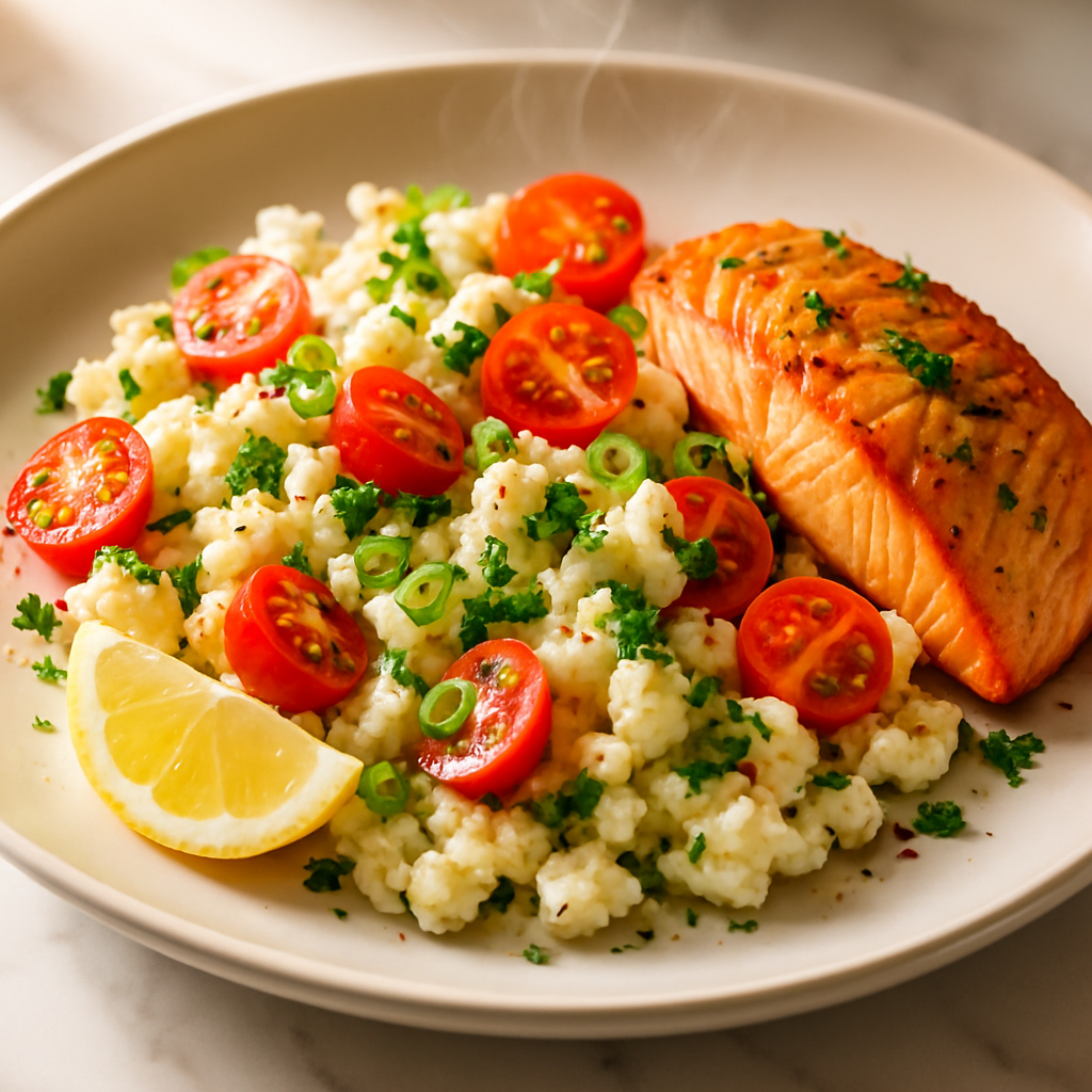 Salmon and Egg White Scramble