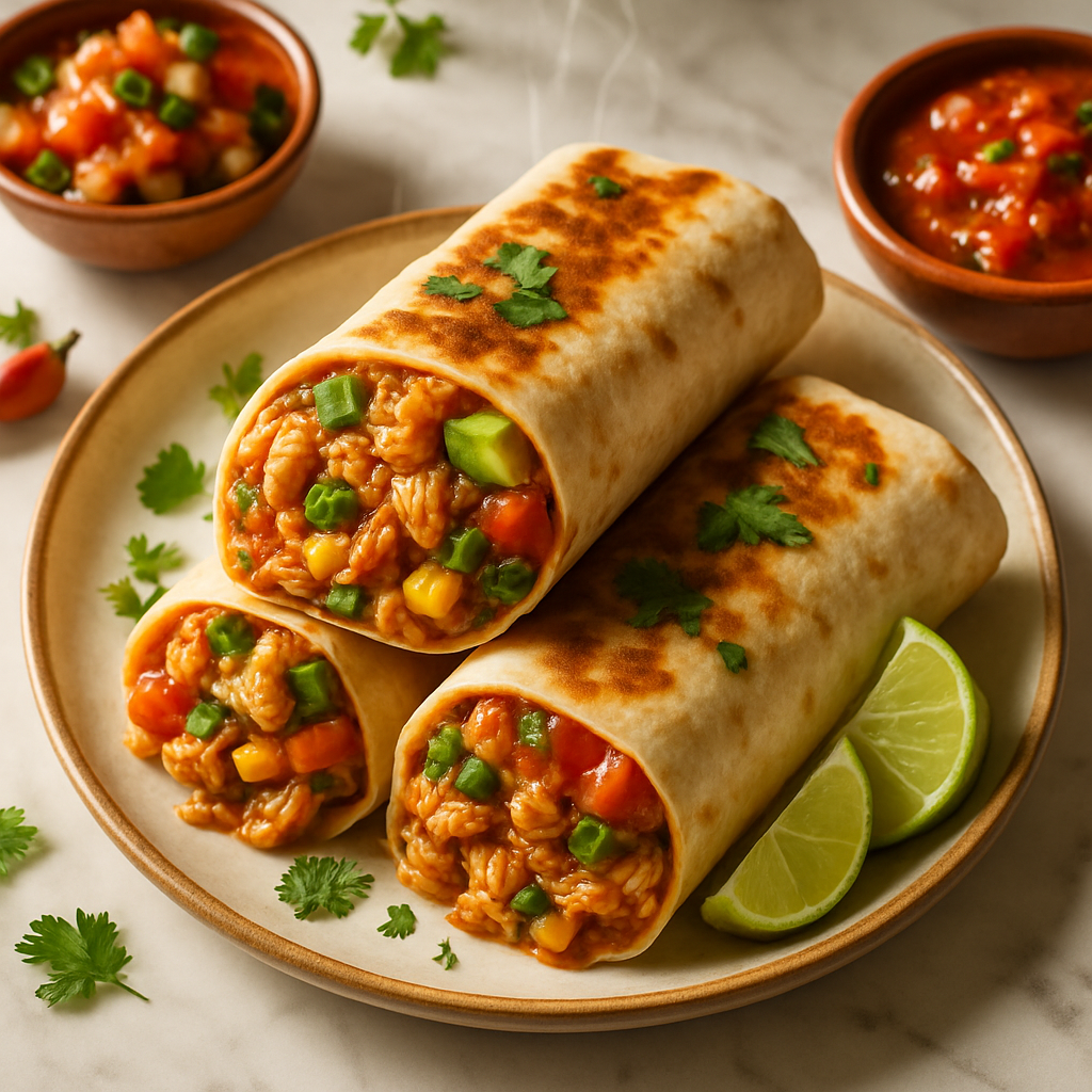 Salsa Chicken Burritos