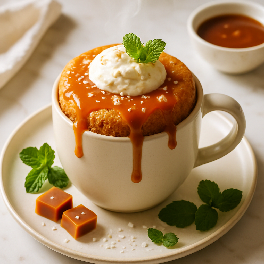 Salted Caramel Mug Cake