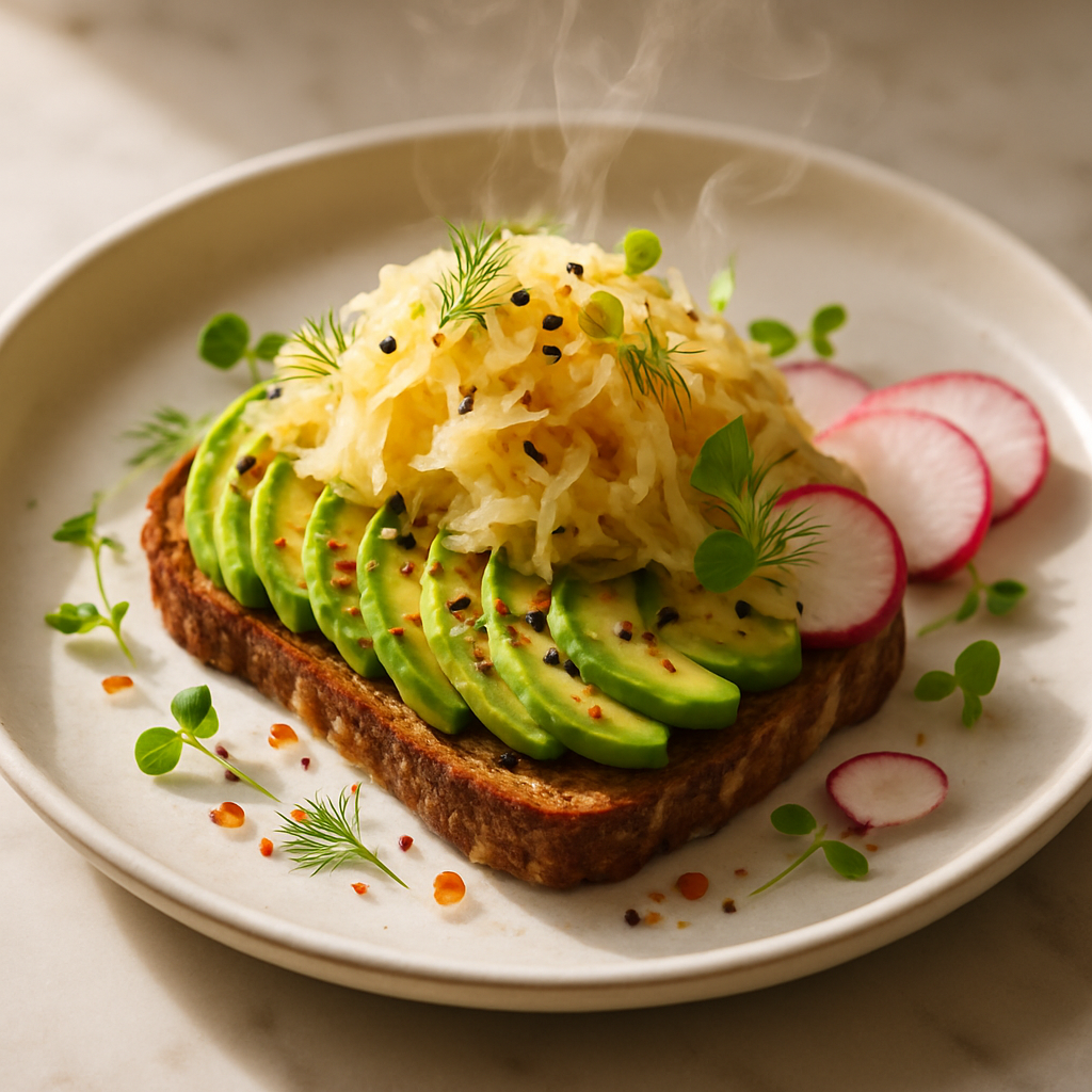 Sauerkraut and Avocado Toast
