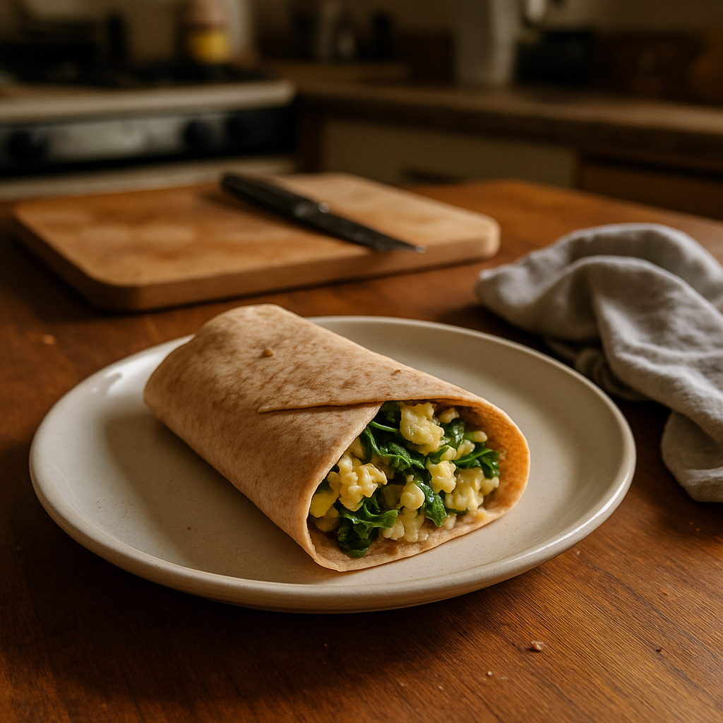 Savory Spinach and Feta Breakfast Wrap