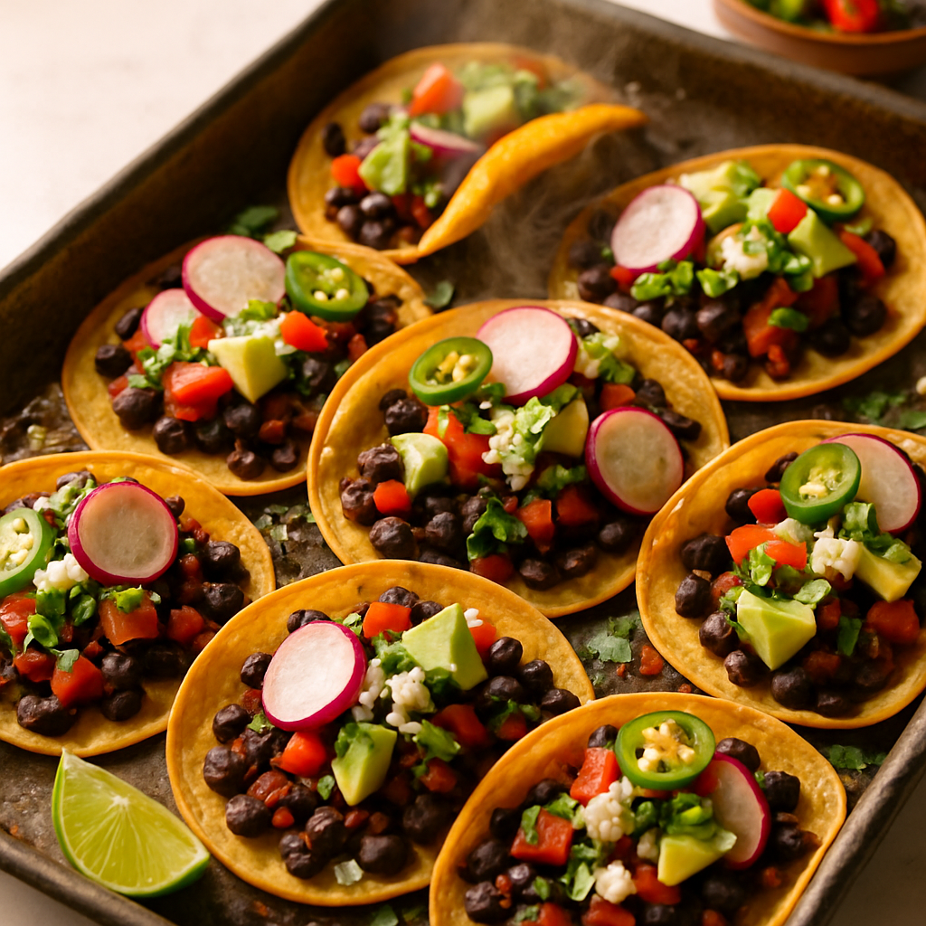 Sheet Pan Black Bean Tacos