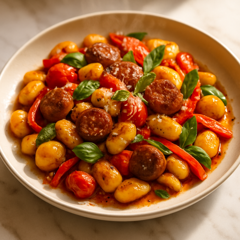 Sheet Pan Gnocchi with Sausage