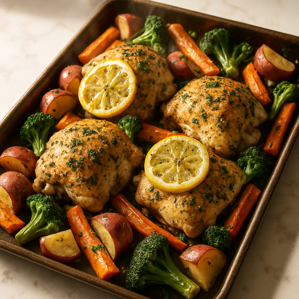 Sheet Pan Lemon Herb Chicken and Vegetables