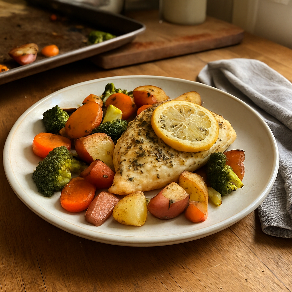 Sheet Pan Lemon Herb Chicken with Vegetables