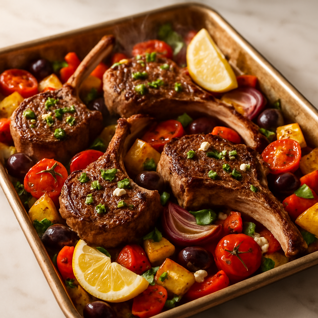 Sheet Pan Mediterranean Lamb Chops